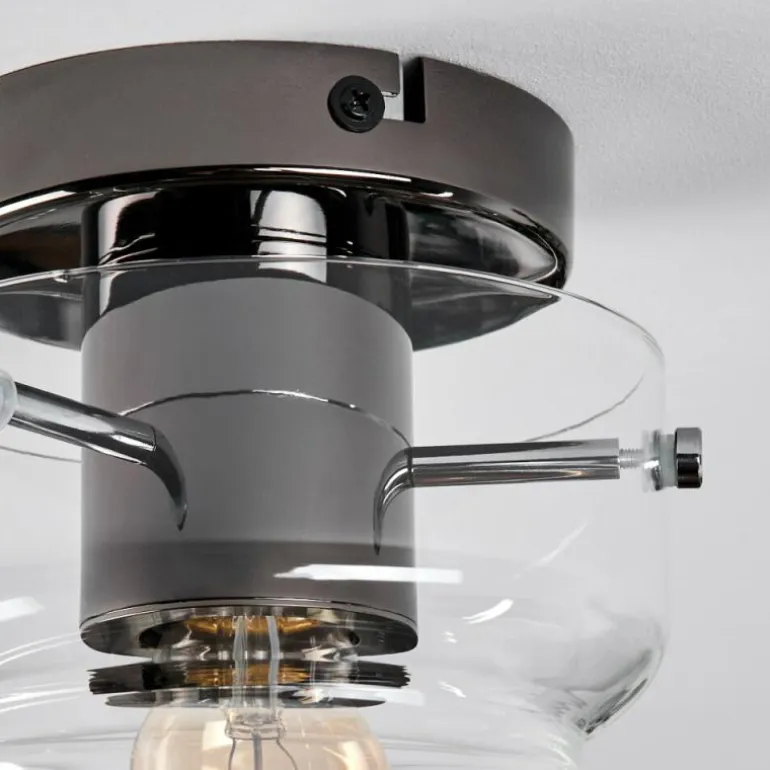 Hasvik Plafonnier, Spot de plafond Chrome, Fumée, 1 lumière