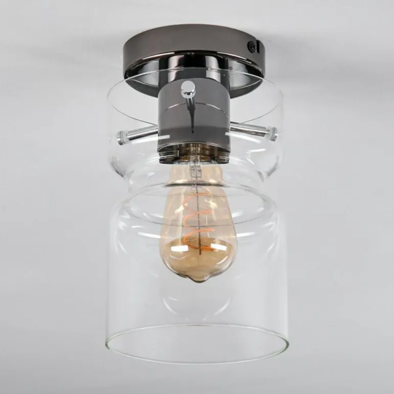 Hasvik Plafonnier, Spot de plafond Chrome, Fumée, 1 lumière