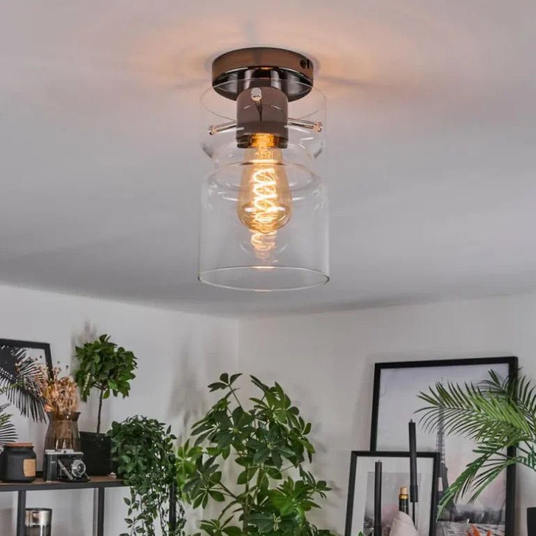 Hasvik Plafonnier, Spot de plafond Chrome, Fumée, 1 lumière
