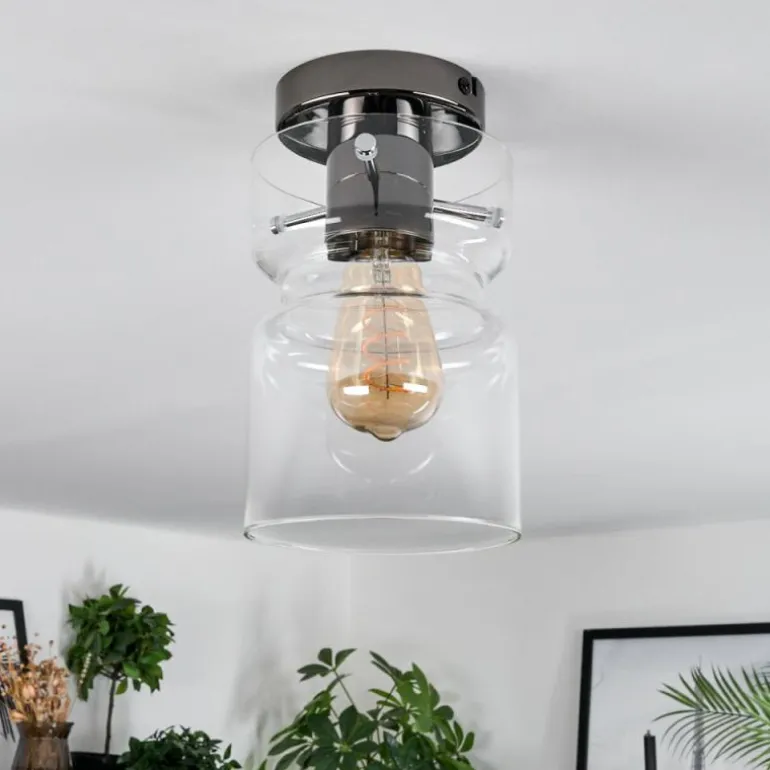 Hasvik Plafonnier, Spot de plafond Chrome, Fumée, 1 lumière