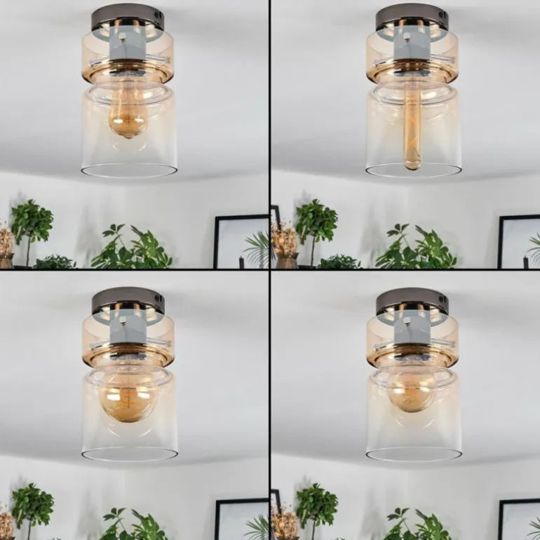 Hasvik Plafonnier, Spot de plafond Chrome, Fumée, 1 lumière