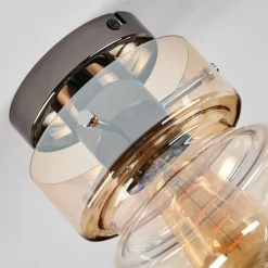 Hasvik Plafonnier, Spot de plafond Chrome, Fumée, 1 lumière