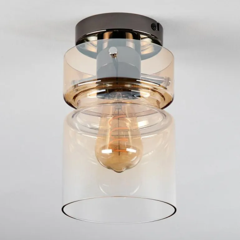 Hasvik Plafonnier, Spot de plafond Chrome, Fumée, 1 lumière