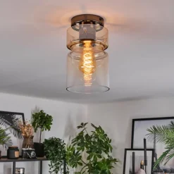 Hasvik Plafonnier, Spot de plafond Chrome, Fumée, 1 lumière