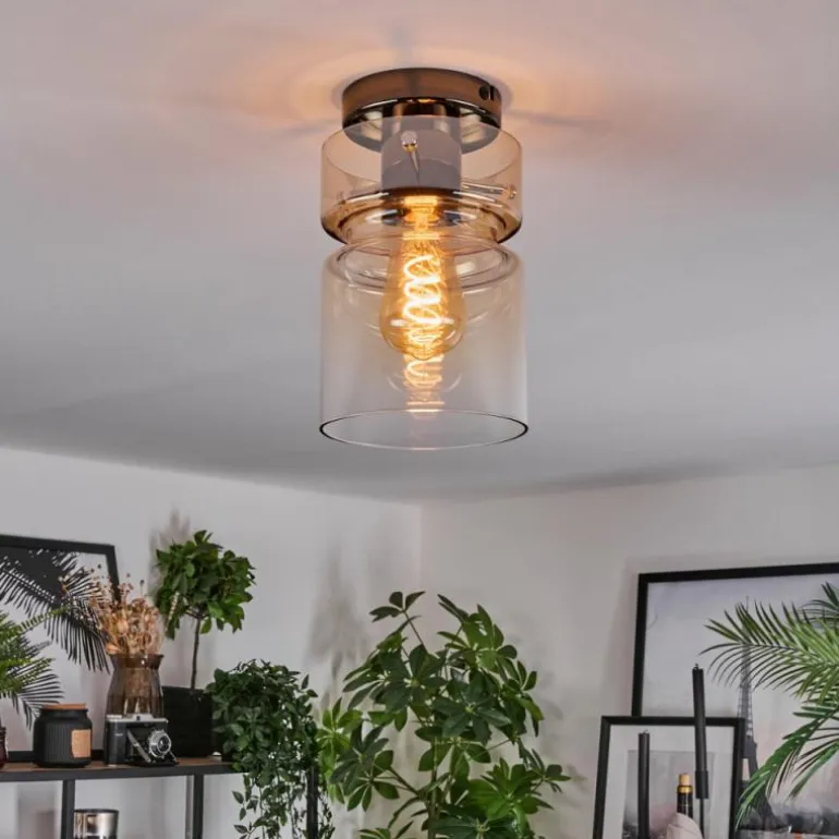 Hasvik Plafonnier, Spot de plafond Chrome, Fumée, 1 lumière