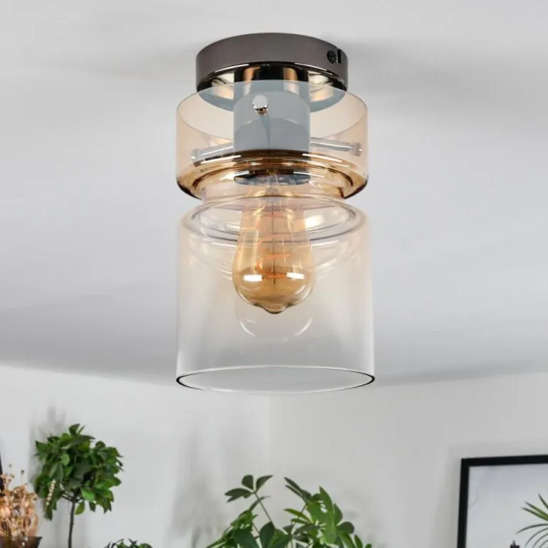 Hasvik Plafonnier, Spot de plafond Chrome, Fumée, 1 lumière
