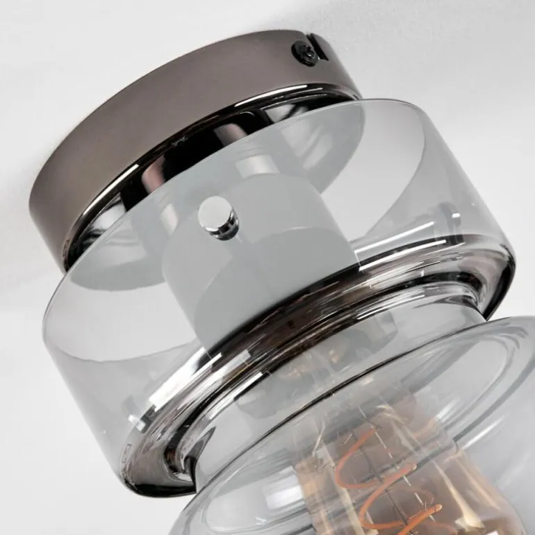 Hasvik Plafonnier, Spot de plafond Chrome, Fumée, 1 lumière