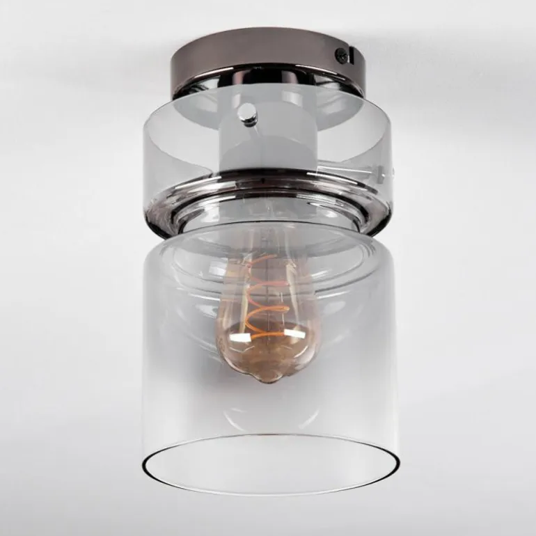 Hasvik Plafonnier, Spot de plafond Chrome, Fumée, 1 lumière