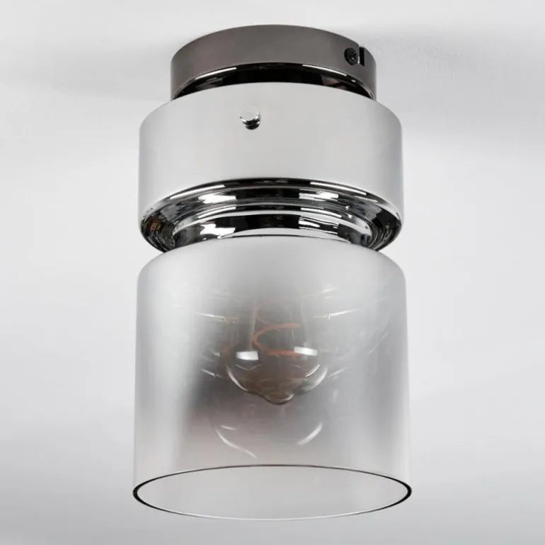 Hasvik Plafonnier, Spot de plafond Chrome, Fumée, 1 lumière