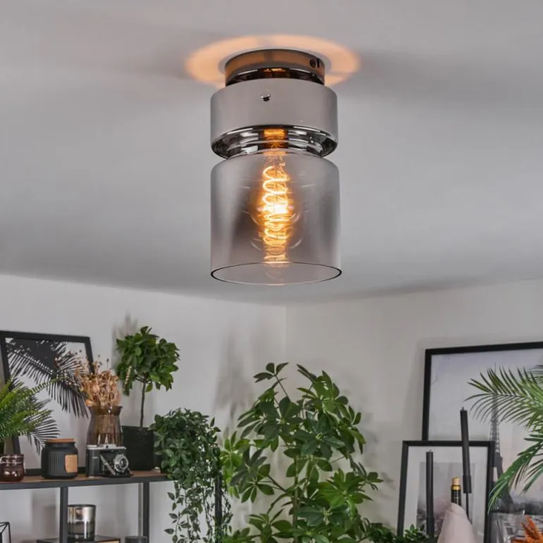 Hasvik Plafonnier, Spot de plafond Chrome, Fumée, 1 lumière
