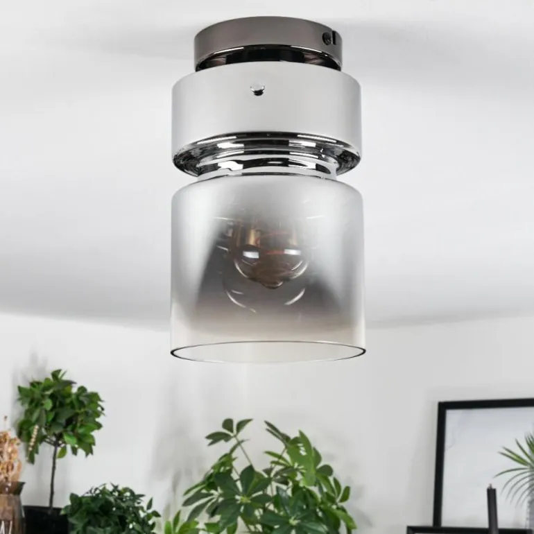 Hasvik Plafonnier, Spot de plafond Chrome, Fumée, 1 lumière
