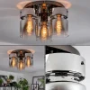 Hasvik Plafonnier, Spot de plafond Chrome, Noir, 3 lumières