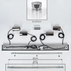 Hasvik Suspension, Suspension Clair, Fumé, 4 lumières