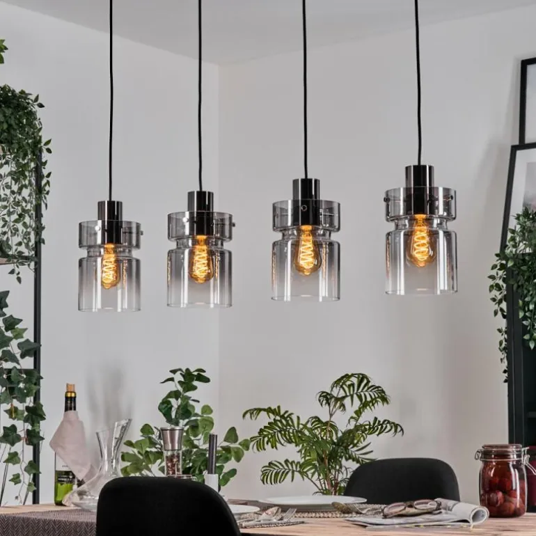 Hasvik Suspension, Suspension Clair, Fumé, 4 lumières