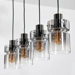 Hasvik Suspension, Suspension Clair, Fumé, 4 lumières