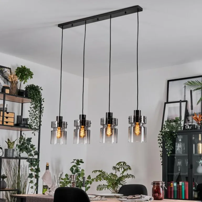 Hasvik Suspension, Suspension Clair, Fumé, 4 lumières