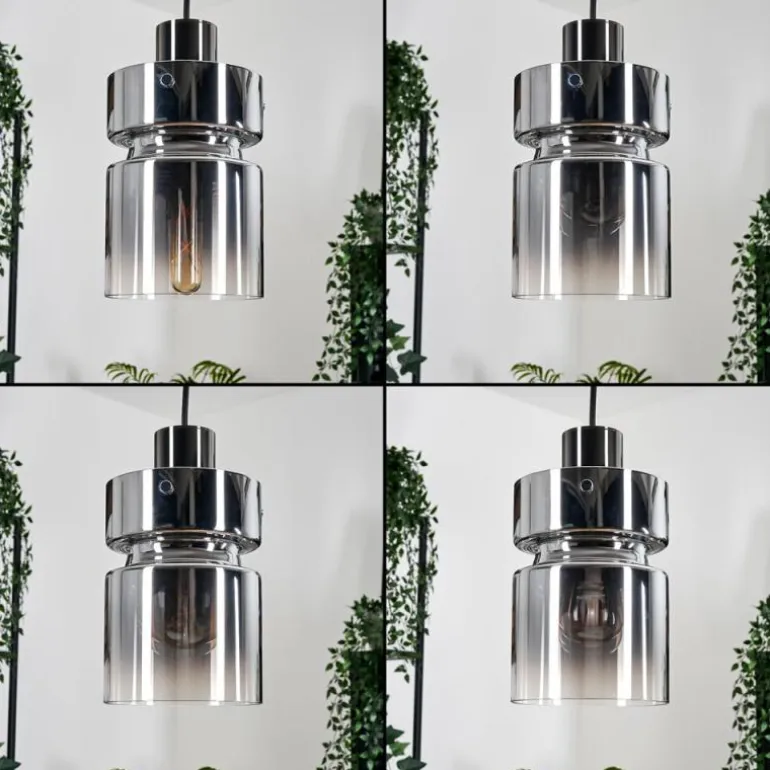 Hasvik Suspension, Suspension Chrome, Fumé, 4 lumières