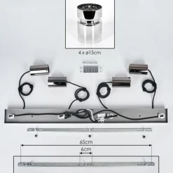 Hasvik Suspension, Suspension Chrome, Fumé, 4 lumières