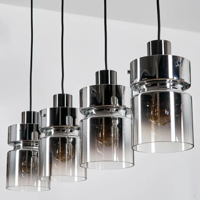 Hasvik Suspension, Suspension Chrome, Fumé, 4 lumières