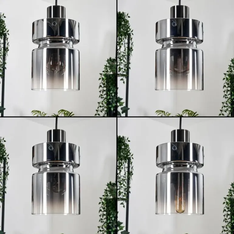 Hasvik Suspension, Suspension Chrome, Noir, 3 lumières