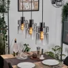 Hasvik Suspension, Suspension Chrome, Noir, 3 lumières