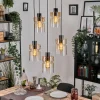 Hasvik Suspension, Suspension Chrome, Noir, 5 lumières
