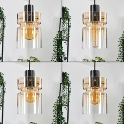 Hasvik Suspension, Suspension Chrome, Noir, 5 lumières
