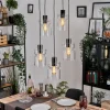 Hasvik Suspension, Suspension Chrome, Noir, 5 lumières