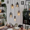 Hasvik Suspension, Suspension Chrome, Noir, 5 lumières