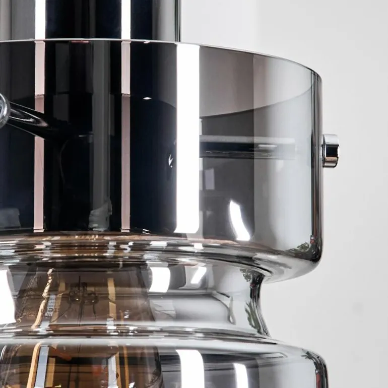 Hasvik Suspension, Suspension Chrome, Noir, 5 lumières