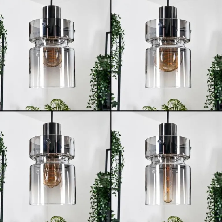 Hasvik Suspension, Suspension Chrome, Noir, 5 lumières