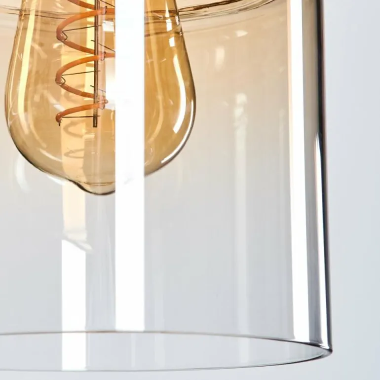 Hasvik Suspension, Suspension Chrome, Noir, 5 lumières