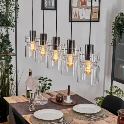 Hasvik Suspension, Suspension Noir, 5 lumières