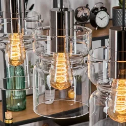 Hasvik Suspension, Suspension Noir, 5 lumières