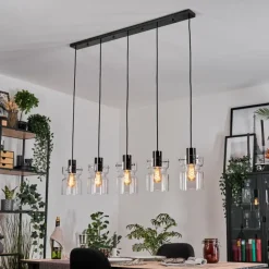 Hasvik Suspension, Suspension Noir, 5 lumières