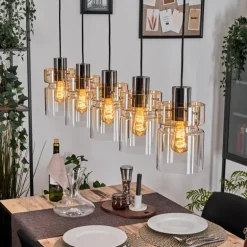 Hasvik Suspension, Suspension Noir, 5 lumières