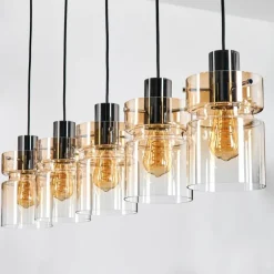 Hasvik Suspension, Suspension Noir, 5 lumières