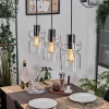 Hasvik Suspension, Suspension Chrome, Noir, 3 lumières