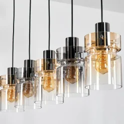 Hasvik Suspension, Suspension Noir, 5 lumières