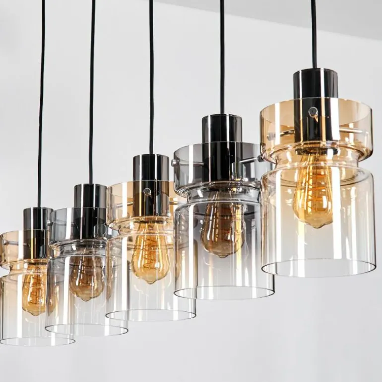 Hasvik Suspension, Suspension Noir, 5 lumières