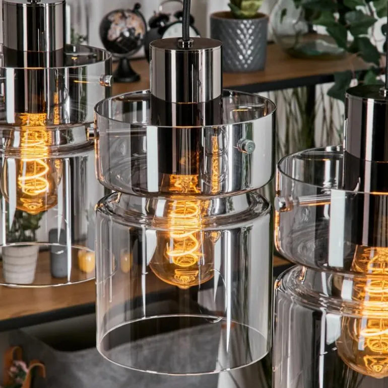 Hasvik Suspension, Suspension Noir, 5 lumières