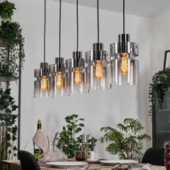 Hasvik Suspension, Suspension Noir, 5 lumières