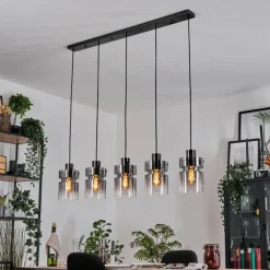 Hasvik Suspension, Suspension Noir, 5 lumières