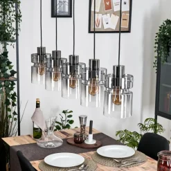 Hasvik Suspension, Suspension Noir, 5 lumières