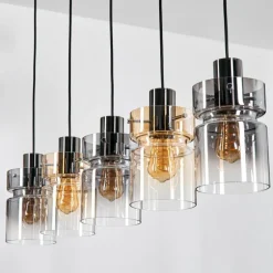 Hasvik Suspension, Suspension Noir, 5 lumières