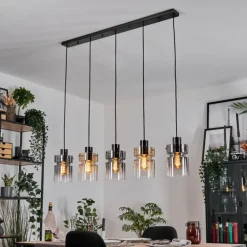 Hasvik Suspension, Suspension Noir, 5 lumières