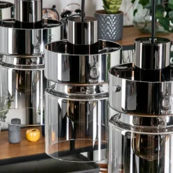 Hasvik Suspension, Suspension Noir, 5 lumières