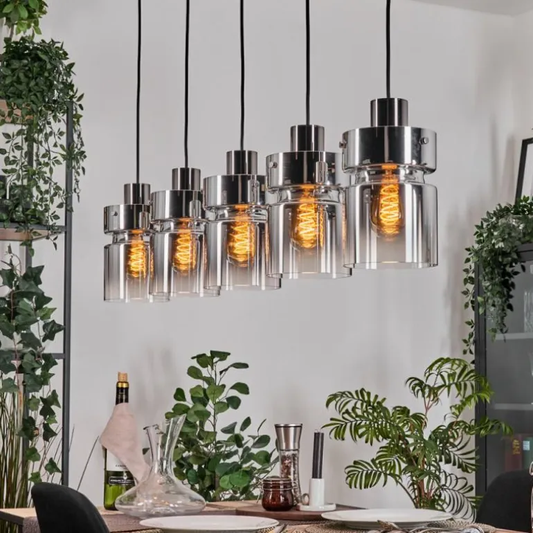 Hasvik Suspension, Suspension Noir, 5 lumières
