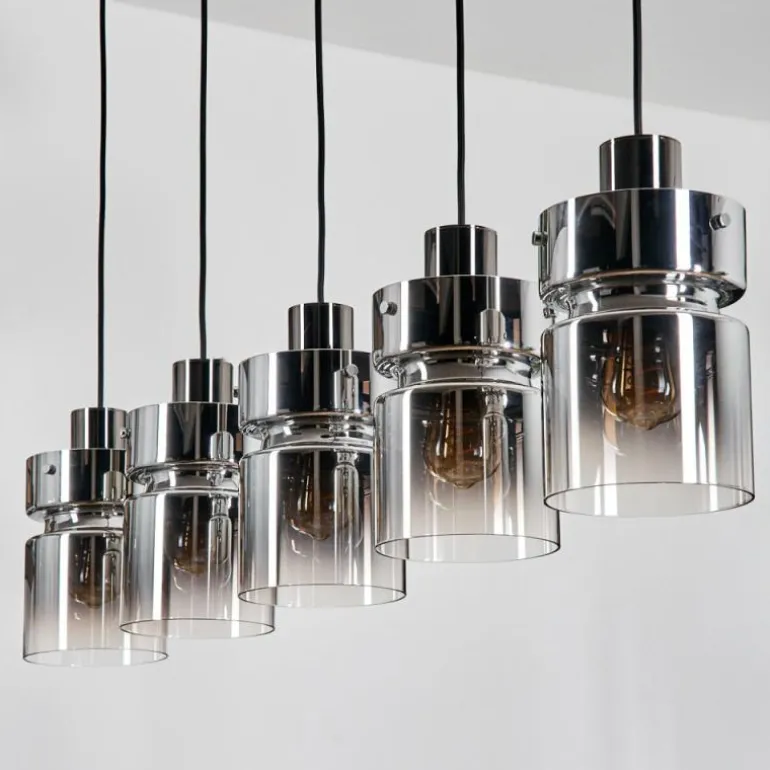 Hasvik Suspension, Suspension Noir, 5 lumières