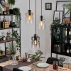 Hasvik Suspension, Suspension Chrome, Noir, 3 lumières